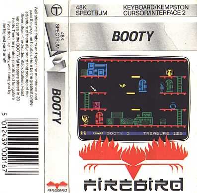 Booty box art for ZX Spectrum